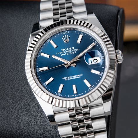 rolex datejust 41 blue face|Rolex Datejust 41 dial.